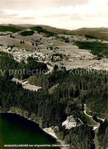 Altglashuetten Windgfaellweiher Schwarzwald Fliegeraufnahme Altglashuetten