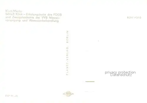 Klink_Waren Schloss Klink Erholungsheim des FDGB Klink Waren