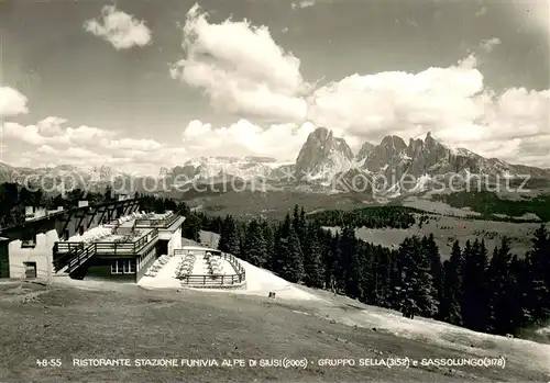 Alpe_di_Siusi Ristorante Stazione Funivia Gruppo Sella e Sassolungo Dolomiti Alpe_di_Siusi