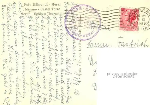 Meran_Merano Castel Torre Schloss Thurnstein Weintrauben Alpenblick Meran Merano