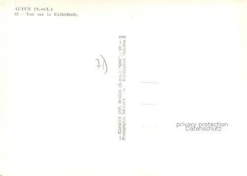 Autun Vue aerienne sur la cathedrale Autun