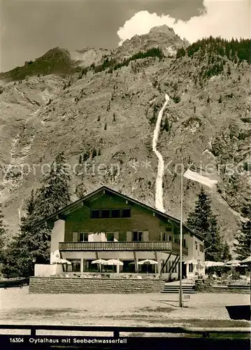 Oberstdorf Oytalhaus mit Seebachwasserfall Allgaeuer Alpen Oberstdorf