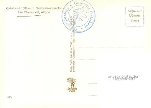 Oberstdorf Oytalhaus mit Seebachwasserfall Allgaeuer Alpen Oberstdorf