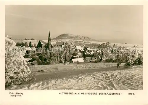 Altenberg_Erzgebirge Winterpanorama mit Blick zum Geisingberg Altenberg Erzgebirge