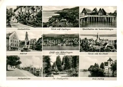 ueberlingen_Bodensee und Umgebung Staedte am Bodensee Pfahlbauten Heidenhoehlen Anlegebruecke Stadtgarten ueberlingen Bodensee