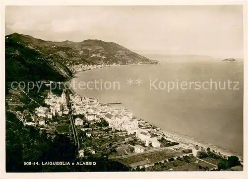 Laigueglia  e Alassio Kuestenpanorama Riviera di Ponente Laigueglia 