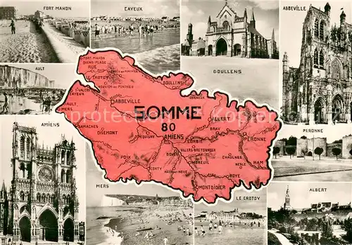 Somme_Departement Landkarte und Staedte der Region 