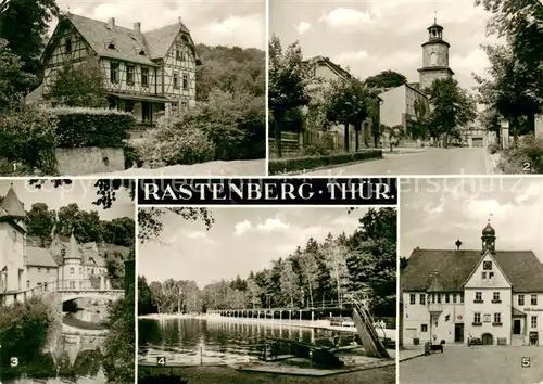 Rastenberg Jugendherberge Freundschaft Ernst Thaelmann Platz Partie an der Lossa Friedrich Ludwig Jahn Bad Rathaus HOG Ratskeller Rastenberg