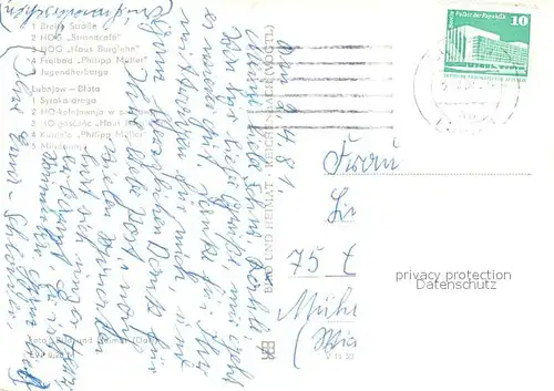 Luebben_Spreewald Breite Strasse HO Gaststaetten Freibad Jugendherberge Luebben Spreewald