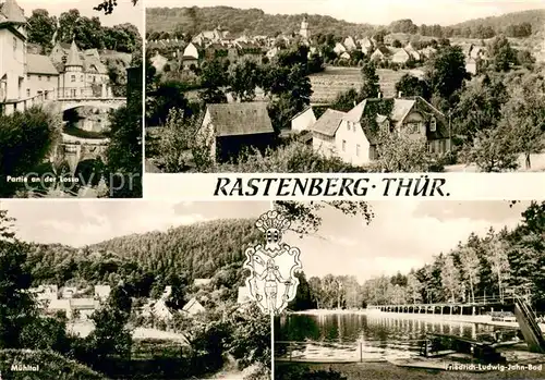 Rastenberg Partie an der Lossa Panorama Friedrich Ludwig Jahn Bad Muehltal Rastenberg
