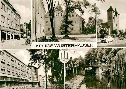 Koenigs Wusterhausen Konsum Kaufhaus Schloss Kirche Krankenhaus Schleusenbruecke Koenigs Wusterhausen