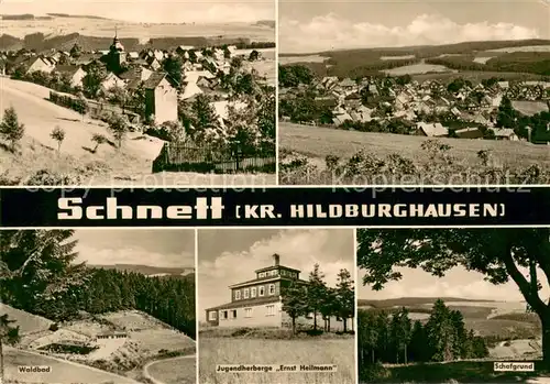 Schnett Panorama Waldbad Jugendherberge Ernst Heilmann Schafgrund Schnett