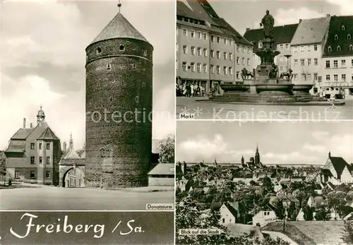 Freiberg_Sachsen Donatsturm Markt Blick auf die Stadt Freiberg Sachsen