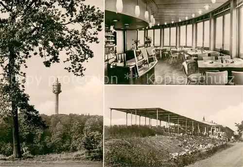 Bad_Frankenhausen Fernsehturm Blick vom Obelisk Turmcafe Gaststaette Bad_Frankenhausen