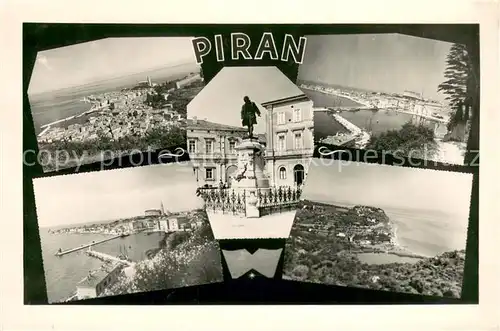 AK / Ansichtskarte Piran Panorama Kuestenstadt Denkmal Piran