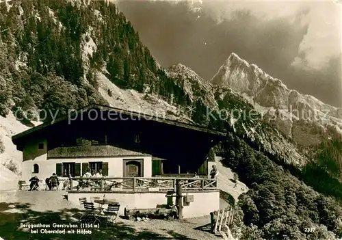 AK / Ansichtskarte Oberstdorf Berggasthaus Gerstruben mit Hoefats Allgaeuer Alpen Oberstdorf