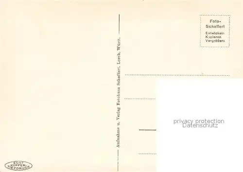 AK / Ansichtskarte Lorch_Wuerttemberg Ortsmotiv mit Kirche Baumbluete Kupfertiefdruck Lorch Wuerttemberg