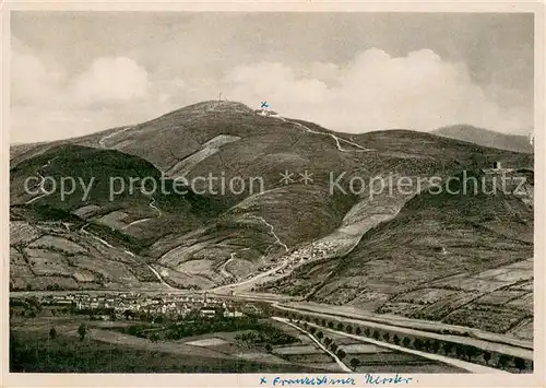 AK / Ansichtskarte Bischofsheim_Rhoen Kloster Kreuzberg aus der Vogelschau Bischofsheim Rhoen