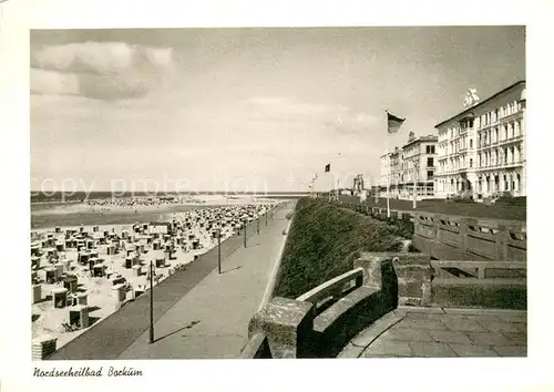 AK / Ansichtskarte Borkum Nordseeheilbad Strand Promenade Nordseeinsel Borkum