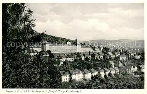 Siegen_Westfalen Fischbacherberg mit Jung Stilling Krankenhaus Siegen_Westfalen