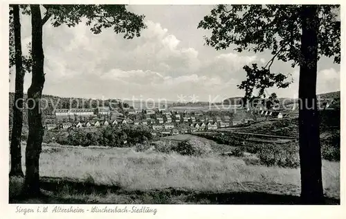 Siegen_Westfalen Panorama mit Blick zum Altersheim Winchenbach Siedlung Siegen_Westfalen