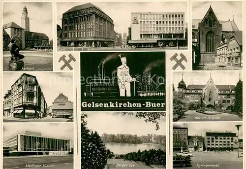 Buer_Gelsenkirchen Rathaus Hochstrasse Kirche Hospital Staedtische Buehnen Berger See Springemarkt Buer Gelsenkirchen