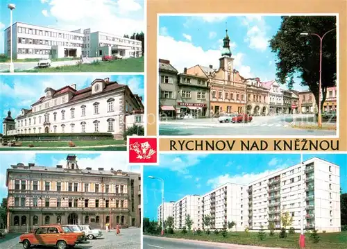 Rychnov_nad_Kneznou Poliklinika Zamek Hotel Ruda hvezda Namesti Bytova vystavba Krankenhaus Schloss Hotel Wohnsiedlung Rychnov_nad_Kneznou