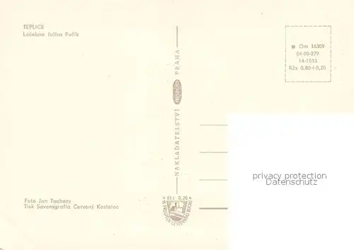 Teplice Lecebna Julius Fucik Teplice