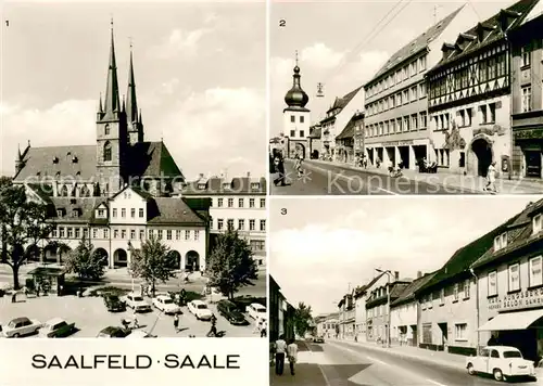 Saalfeld_Saale Marktplatz Kirche HO Gaststaette Blankenburger Tor Strasse des Friedens Saalfeld_Saale