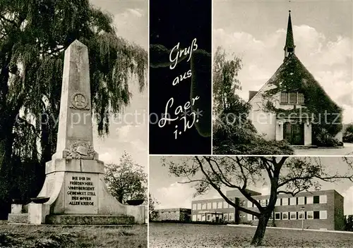 Laer_Steinfurt Kriegerdenkmal Kirche Schule Laer_Steinfurt