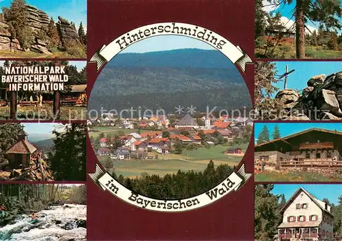 Hinterschmiding Panorama Nationalpark Bayerischer Wald Gipfelkreuz Felsen Bauernhof Hinterschmiding