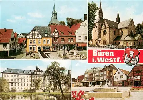 Bueren_Westfalen Ortsansichten Altstadt Kirche Marktplatz Brunnen Schloss Bueren_Westfalen