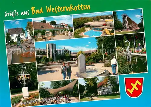 Bad_Westernkotten Hellweg Sole Thermen Kurpark Brunnen Figur Gradierwerk Bad_Westernkotten