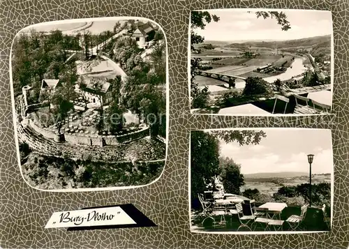 Vlotho Burg Burgrestaurant Terrasse Fernblick Vlotho