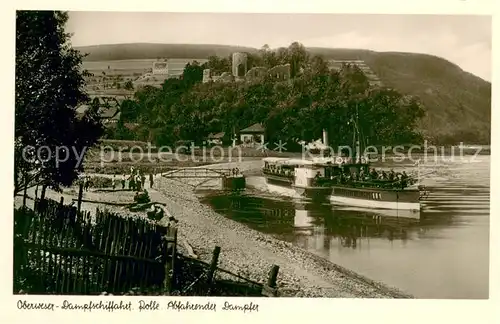 Polle Oberweser Dampfschiffahrt Abfahrender Dampfer Polle