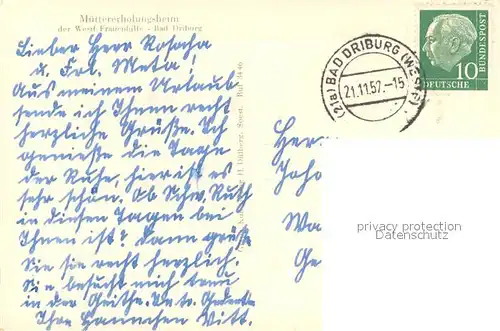 Bad_Driburg Muettererholungsheim der Westfaelischen Frauenhilfe Bad_Driburg