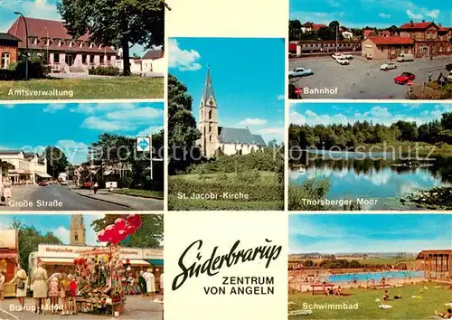 Suederbrarup Amtsverwaltung Grosse Strasse Brarup Markt St Jacobi Kirche Bahnhof Thorsberger Moor Schwimmbad Suederbrarup