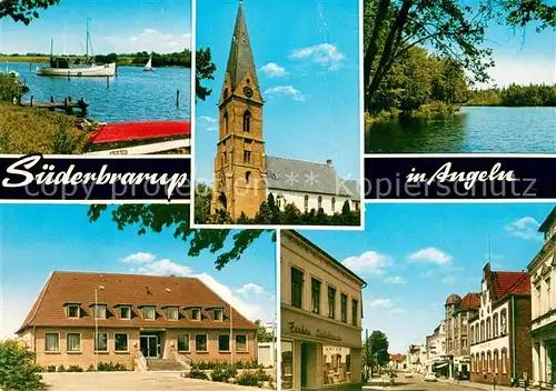 Suederbrarup Kirche Seepartien Amtshaus Ortspartie Suederbrarup