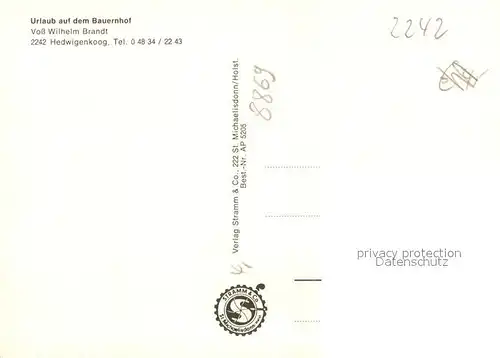 Hedwigenkoog Urlaub auf dem Bauernhof Fam Brandt Hedwigenkoog