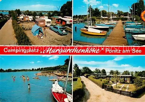 Poenitz_See Campingplatz Margarethenhoehe Bootshafen Strandpartie Bungalows Poenitz_See