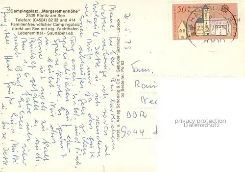 Poenitz_See Campingplatz Margarethenhoehe Bootshafen Strandpartie Bungalows Poenitz_See