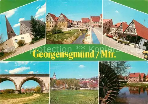 Georgensgmuend Teilansichten Kirche Bruecke Georgensgmuend