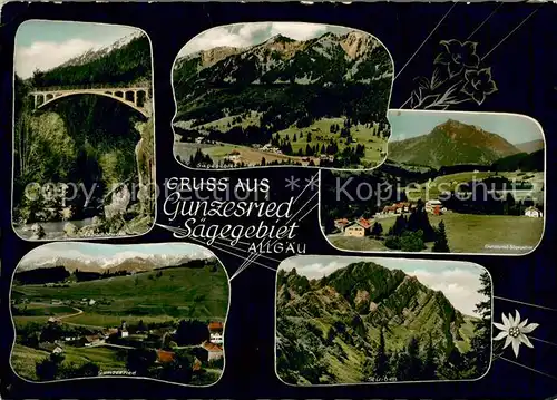 Gunzesried Aubachbruecke Saegegebiet Panorama Stuiben Gunzesried