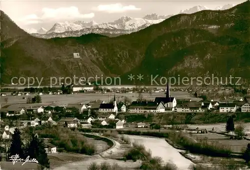 Grossweil Kloster Schlehdorf am Kochelsee Walchenseekraftwerk und Karwendelgebirge Grossweil