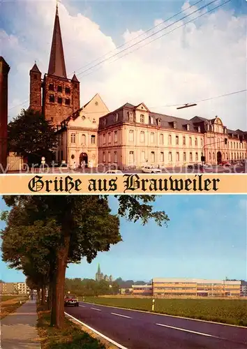 AK / Ansichtskarte Brauweiler_Rheinland Motiv Innenstadt mit Kirche Landstrasse Brauweiler_Rheinland