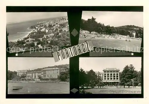 AK / Ansichtskarte Portoroz Kuestenpanorama Strand Hotels Park Portoroz