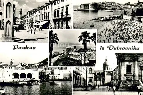 AK / Ansichtskarte Dubrovnik_Ragusa Stadtansichten Altstadt Hafen Strand Festung Dubrovnik Ragusa