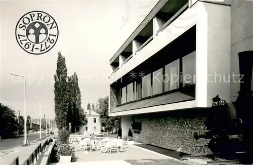 AK / Ansichtskarte Sopron_Oedenburg Szallo Hotel Lokomotive 