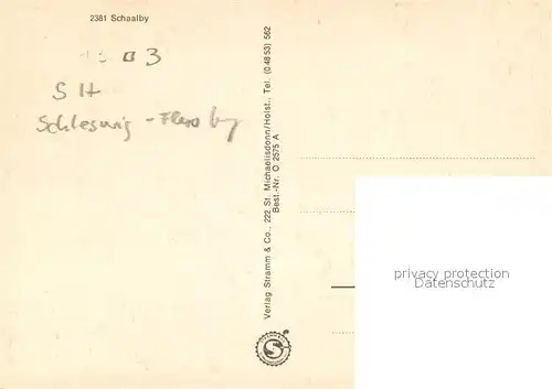 AK / Ansichtskarte Schaalby Teilansichten Kreuz Partie am Kanal Schaalby