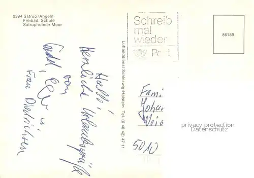 AK / Ansichtskarte Satrup Freibad Schule Satrupholmer Moor Wohnhaus Satrup